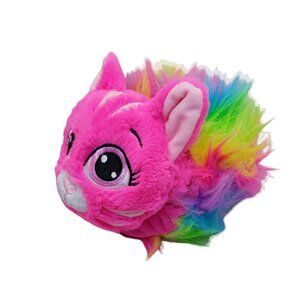 Rainbow Fluffies Pink Kitty Plush Stuffed Animal Cat 11"